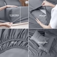 thumbnail image 4 of Juego de sábanas Utopia Bedding King de 4 piezas, color gris ultrasuave, 4 of 7