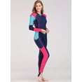 thumbnail image 1 of Charmo Womens Surfing Wetsuit Long Sleeve Colorblock One Piece Swimsuit, 1 of 5