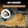 thumbnail image 3 of LAoutun Welding Work Boots for Men High top Steel Toe Boots Slip on Construction Shoes, 3 of 6