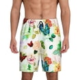 thumbnail image 3 of Lsque Floral Vintage Mens Sleep Pajama Shorts,Short Pajama Pants, Cotton Ultra-Soft Knit-Medium, 3 of 9