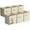 Beige, variant on Sorbus 11" Collapsible Fabric Storage Cubes - 6 Foldable Bins with Handles for Clothes, Toys, Books (Gray)