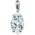 thumbnail image 3 of Marquise Diamond Solitaire Pendant Necklace 14k White Gold (1.02 Ct,E Color,SI2 Clarity) IGI Certified, 3 of 6