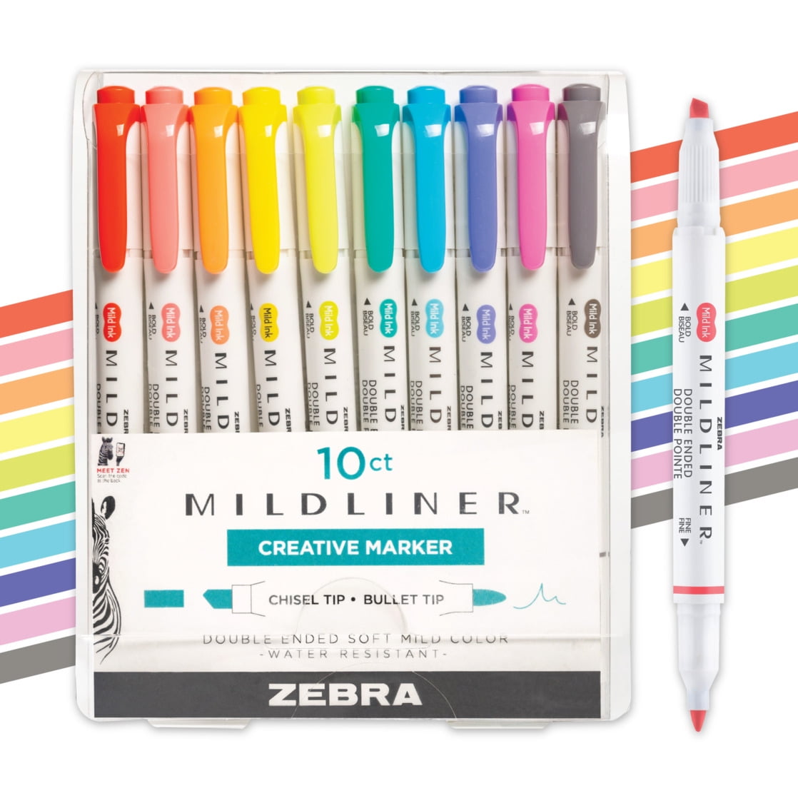 Mildliner Assorted Marker Set, 18 Count, Fine Tip, Color-Coding