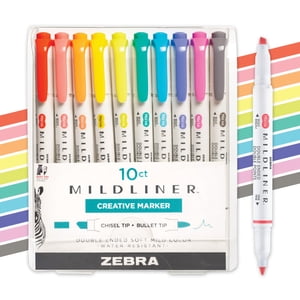 Zebra Pen Mildliner Double-Ended Highlighter Set - 10 Pack