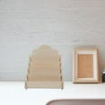 thumbnail image 4 of EXHUMKY Compact Khaki Wood Greeting Card Holder, Multifunctional for Home, 4 of 8