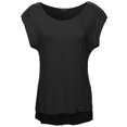 thumbnail image 1 of FashionOutfit Women's Zipper Shoulder Detail Loose Tee, 1 of 3