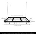 thumbnail image 3 of KES Ceiling Pot Rack 30 Inches Hanging Pot and Pan Rack for Ceiling with 15 Hooks Matt Black Kitchen Pot Hanger Rack,KUR219S75-BK, 3 of 6
