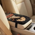 thumbnail image 4 of Xixirimido Leather Seat Cover Front Seats Only, Universal Fit Auto Front Seat Covers for Sedan Van SUV Truck 5 Pcs Set with Seatbelt Covers & Center Console Cover, Frog Mushroom Moon Starry Night, 4 of 8