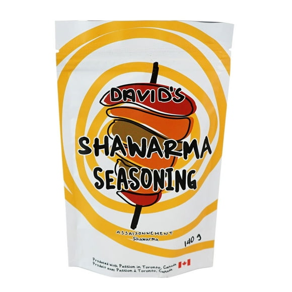 David’s Condiments Shawarma Seasoning - 140g (4.9oz) | Salt Free, Smoky & Spicy Middle Eastern Spice Blend, Add to Meat, Salads, Scrambles & More