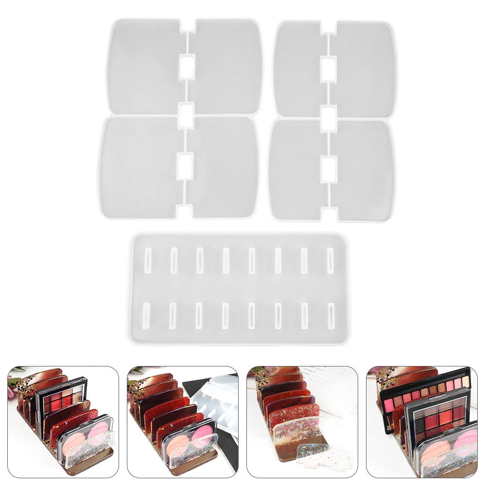 Hemoton 6-Piece Cosmetic and Jewelry Storage Rack Mold Set for Epoxy Resin Crafting and Organization