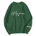 thumbnail image 4 of CAIVO Women MAMA Letter Print Crew Neck Long Sleeve Pullover Sweatshirt For Women Breathable Stretch Fall Tops, 4 of 4