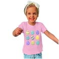 thumbnail image 1 of Qiopertar Haut à Manches Courtes Imprimé Ufs de Pâques Mignons pour Enfants Garçons Filles Mode Col Rond en Solde à Moins de 5$ en Solde, 1 of 4