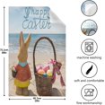 thumbnail image 3 of Easter Bunny Beach Kitchen Tea Towels Set of 6 Absorbent Hand Dish Towels, Eggs Basket Dishcloths Lint-Free 18x28 Inch Fast Drying for Cooking Baking Home Clean, 3 of 5