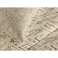 thumbnail image 4 of Ambesonne Egyptian Quilted Bedspread Set 3 Pcs, Dated Hieroglyphics, King Size, Tan Brown, 4 of 5