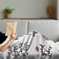 thumbnail image 3 of Chill Soft Flannel Fleece Throw Blanket, Happy Sweetest Day Enjoy and Love Ice Cream Cake Donut Lips Watermelon Candies, Cozy Plush for Indoor and Outdoor Use, 60" x 80", Multicolor, by Ambesonne, 3 of 5
