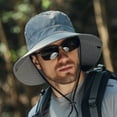 thumbnail image 4 of Sunsanly Sun Hats for Men Women, Wide Brim Bucket Hat UV Protection Foldable Boonie Hat for Fishing Hiking Garden Safari Beach-Dark Gray, 4 of 7