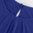 thumbnail image 5 of Tank Tops for Women Women's Fashion Round Neck Casual Solid Color Sleeveless Back Button T-Shirt Tank Top Kagetolytai Royal Blue M, 5 of 5