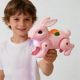 thumbnail image 6 of Mjers Hopping Rabbit with Carrot Interactive Electronic Pet Plush Bunny Toy with Sounds and Movements Animated Walking Gift for Boys Girls Birthday, The Gift for New Year Easter Valentine, 6 of 6