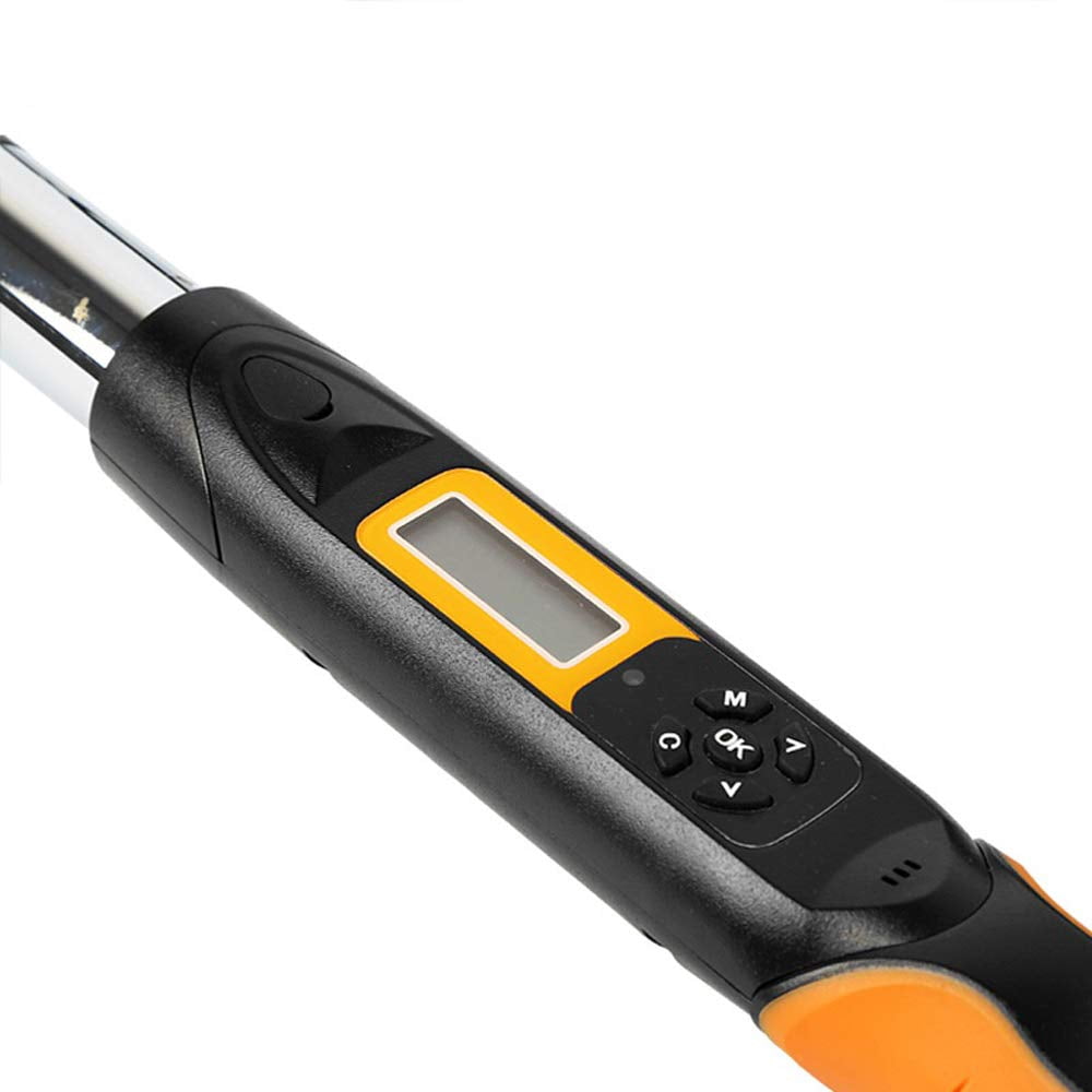 INTBUYING 3/8 " Handheld Digital Torque Wrench Data Store Maximum 135N Buzzer Peak Hold