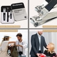 thumbnail image 4 of Nail Clippers Set - Premium Stainless Steel Clipper and Cutter with Rubberized Non-Slip Grip, Includes Case Tweezer, Two for Precision Grooming, 4 of 5