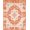 Orange Pink, Pattern 2, variant on Design&I 5'x7' Washable Area Rug Vintage Scrolling Botanical Border Centered Distressed Scroll for Guest Room, Lounge, Apartment, Flatweave & Daily Traffic Ready