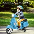 thumbnail image 4 of Gymax 6V Kids Ride On Vespa Scooter Motorcycle w/ Training Wheel & Headlight Blue, 4 of 9