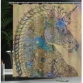 thumbnail image 4 of Ambesonne Unicorn Shower Curtain, Mandala Pastel, 69"Wx70"L, Multicolor, 4 of 5