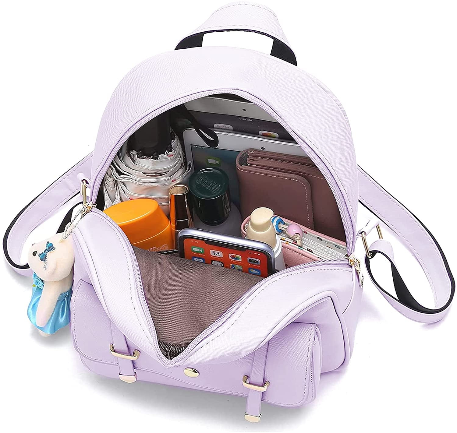 Mini Backpack Purse with Wallet Set for 