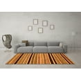 thumbnail image 3 of Ahgly Company Indoor Square Abstract Orange Modern Area Rugs, 3' Square, 3 of 4