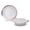 Celebration in White & Rose Gold, variant on " OCCASIONS " 240 Plates Pack, Heavyweight Disposable Wedding Party Plastic Plates (10.5'' Dinner Plate, Diamond in White & Silver)