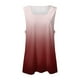 thumbnail image 2 of Playeras,Blusas y Tops,Ropa para Mujer Mujeres Negro Tank Top Camiseta sin mangas para mujer, cuello cuadrado, ajuste holgado, moda informal, estampado degradado, sin mangas (Wine, M), 2 of 4