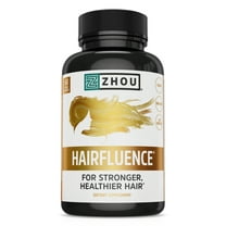 Zhou Hairfluence | Premium Hair Growth Formula for Longer, Stronger, Healthier Hair | For All Hair Types | 60 VegCaps