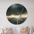 thumbnail image 2 of Designart « Yellow Rose on the Dark Road » Horloge Murale Moderne, 2 of 6