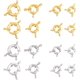 thumbnail image 1 of 16 Sets 8 Styles Brass Spring Ring Clasps Platinum & Golden 8.5~14.5x4~6mm Hole: 2~2.5mm Inner Diameter: 3~4mm 2 sets/style, 1 of 6