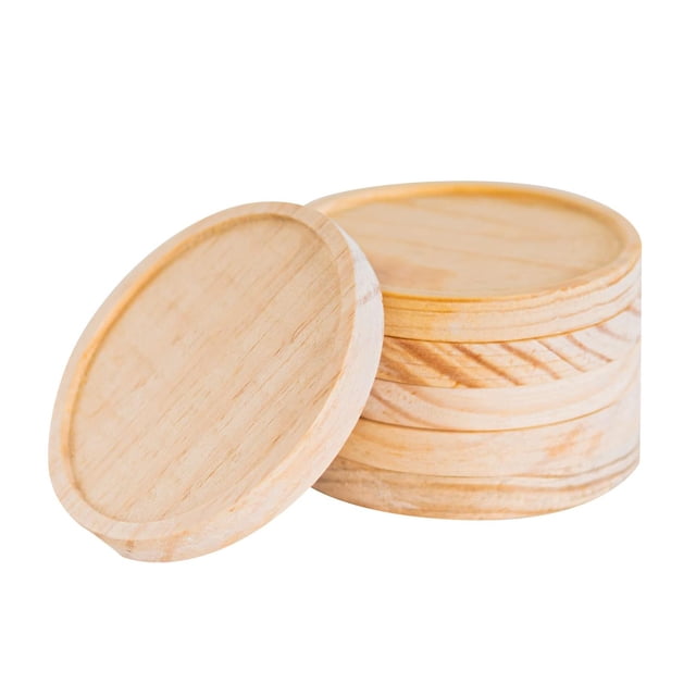 Portavasos Pesani 100 % Madera Pino Resistente cafe unitalla