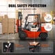 thumbnail image 4 of VEVOR Asiento universal para carretilla elevadora, asiento de tractor plegable con respaldo de ángulo ajustable, microinterruptor, cinturón de seguridad y reposabrazos, asiento de tractor con ranura, 4 of 9
