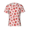 thumbnail image 4 of Vsdgher Strawberry Print Men's Dry Fit Mesh Athletic Shirts Moisture Wicking Tennis T-Shirt Tops, 4 of 9