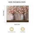 thumbnail image 3 of Acheng Pink Floral Pictures Wall Art Decor Pink and Grey Flowers in Vase Canvas Art Painting Farmhouse Decoration Ready to Hang 20x16in, 3 of 6