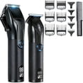 thumbnail image 1 of Kit profesional de cortapelos y recortador de barba inalámbricos for hombres, recargable por USB-C con pantalla LED, regalo de aseo ideal for el día del padre y cumpleaños, 1 of 4