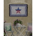 thumbnail image 3 of 4th of July Outdoor TV Cover 52 to 55 Inch Weatherproof, American Flag Star on Wood Blue Checkered 600D Oxford TV Covers with Waterproof Zipper, Outside Flat TV Screen Protector Size 52"Wx19"Hx4.5"D, 3 of 7