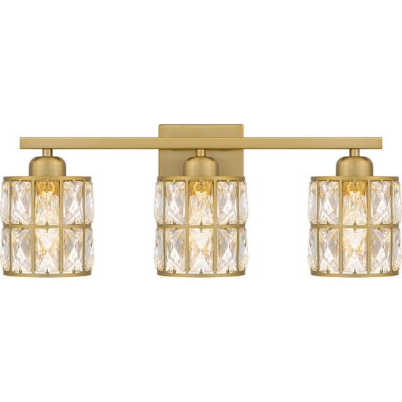 Quoizel Gibson 3-Light Aged Brass Bath Light