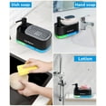 thumbnail image 5 of Kitchen Soap Dispenser Set, Dual Pump Hand and Dish Soap Holder with Sponge Tray, 3-in-1 Space Saving Sink Organizer, Black, 5 of 6