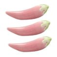thumbnail image 3 of Fiocias 3 Pieces Fork Holder Rack Cute Chili Ceramic Chopstick Holder Chopsticks Utensil Pink, 3 of 9