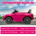 thumbnail image 5 of 12V Ride on Car Toys, Licensed Mercedes Ride on Car with Remote Control, Powered Kids Electric Vehicle Car with 4 Wheels, Ride on Toys for Kids Toddlers Ages 3-5, Bluetooth, LED Lights, Pink, 5 of 8