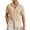 Khaki, variant on Men's Casual Shirts Textured Short Sleeve Button Down Shirts Fashion Summer Beach Shirt