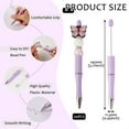 thumbnail image 2 of 20 pc Plastic Ball-Point Pen Beadable Pen for DIY Personalized Pen with Jewelry Beads Lilac 145x11.5mm, 2 of 7