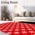 thumbnail image 2 of ODIKA 4'x6' Machine Washable Non-Slip Area Rug, Joyful Yuletide Celebration Wonderland Hearth Decoration High Traffic Rug, Red, 623169, 2 of 7