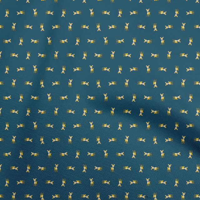 oneOone Polyester Spandex Bleu Sarcelle Tissu Animal Matière de Robe Tissu Imprimé Tissu au Mètre 56 Pouces de Large