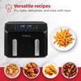thumbnail image 5 of Holstein Housewares 9.5 QT Dual Basket Digital Air Fryer, Black - with 9 preset cooking functions, LED display and 30 minute auto-shut off timer, 5 of 10