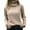 Beige, variant on Fall Winter Long Sleeve Slim Pullovers Women Turtleneck Cable Knit Sweaters